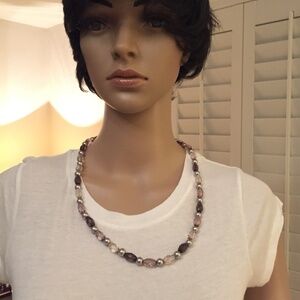 Handmade necklace set with bracelet and earrings